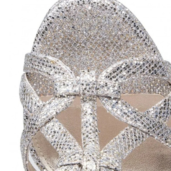 MICHAEL Michael Kors Glitter Champagne Heels Sz 7 - Picture 13 of 16